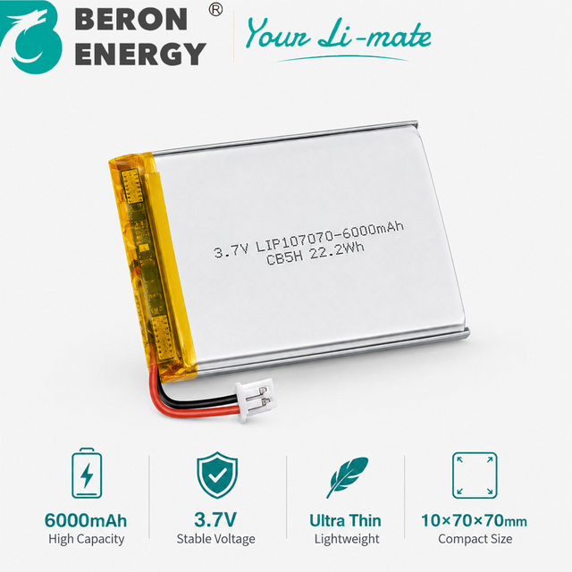 Lithium Ion Battery Pack 3.7V 6000mAh LIP107070 Rechargeable Pouch LIPo Battery for Tablet PC GPS Navigator Portable DVD