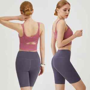 Ensembles de fitness et de gym pour femmes, 2 pièces personnalisées, vêtements de sport, de yoga, d'entraînement, vêtements de sport avec short, vêtements personnalisés - Product Image 5