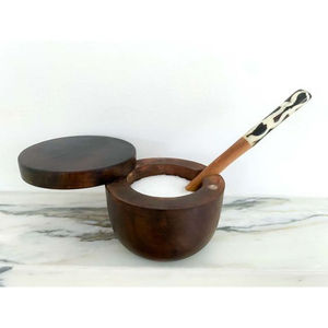 Salière poivrière en bois de la plus haute qualité de grande taille écologique passe au lave-vaisselle conception admirable récipient de stockage d'ustensiles de cuisine - Product Image 4