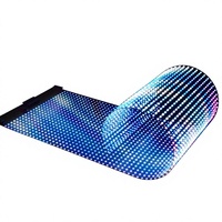 Film LED P8 Flexible Autocollant pour Écran d'Affichage, Luminosité 1000-4000 cd, Garantie 2 Ans pour Showrooms et Bâtiments Intelligents