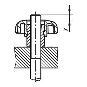 Poignée de valve thermoplastique K0156 Black Star Grip, filetage M8, diamètre 40 mm, pour quincaillerie de meubles - Product Image 3