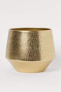 Florero de Metal de tono dorado hecho a mano, patrón Floral en relieve para el hogar de lujo, decoración de boda, estilo de diseño costero, flor creativa - Product Image 4