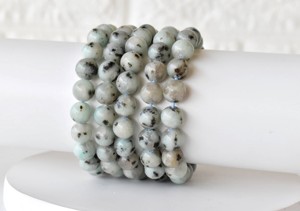 Premium White Kiwi Jasper 8mm Round Gemstone <b>Beaded</b> <b>Bracelet</b> Natural Healing Crystal for Meditation Jewelry at Wholesale Price - Product Image 4
