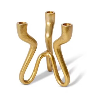 <b>Gold</b> Metal Candelabra for Luxury Event Styling Home Table Decor Wedding Centerpiece Diwali Christmas <b>Candle</b> <b>Holder</b> Stand - Product Image 2