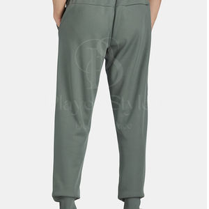 Pantalons de survêtement décontractés pour hommes 100% coton de haute qualité confortable léger droit léger Logo personnalisé en détresse Design mi-teint - Product Image 2