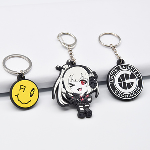 Porte-clés promotionnels personnalisés de vente chaude avec votre logo Porte-clés de conception personnalisée Porte-clés en caoutchouc PVC - Product Image 3