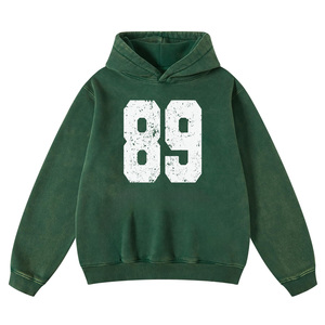 Men's <b>Hip</b> Hop Acid Wash Heavy Fleece Hoodies Custom Embroidery High Quality Polyester/Cotton Blend Vintage Distressed Winter - Product Image 1