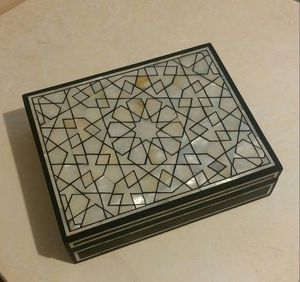 Wooden storage <b>box</b> with carved mandala design decorative organizer jewelry holder <b>keepsake</b> container multipurpose rustic chest - Product Image 5