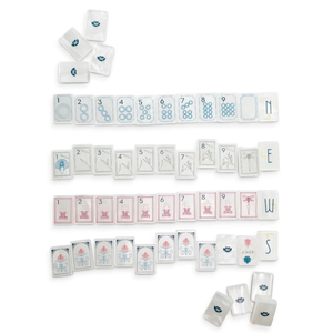 Ensemble <span class=keywords><strong>de</strong></span> mahjong américain <span class=keywords><strong>de</strong></span> luxe en nacre, 160 tuiles en acrylique avec décoration blanche élégante, la maison du mahjong pour des soirées <span class=keywords><strong>de</strong></span> <span class=keywords><strong>jeu</strong></span> chics - Product Image 3