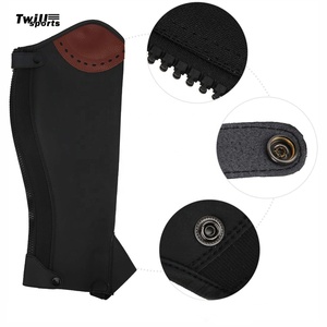 Custom Manufacturer Horse <b>Riding</b> Products Men Synthetic Leather Horse <b>Riding</b> 2024 High Quality Half <b>Chaps</b> - Product Image 5