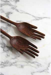 Cuillère courbe en bois faite à la main de la meilleure qualité pour le dîner et la soupe Ustensiles de cuisine de l'hôtel Artisanat naturel - Product Image 2