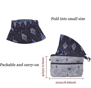 Sombrero de Pescador Redondo de Moda con Diseño de Bordado Estampado, Ajustable, para Verano, Playa y Aire Libre - Product Image 4