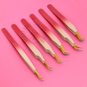 Pinzas de Alta Calidad para Extensión de Pestañas con Punta de Fibra, Nuevas, Ligeras, con Punta Fina para Aislamiento, Curvatura 45 y 90, Pinzas Profesionales para Pestañas - Product Image 1