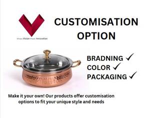 2025 articles de vente chauds Kadhai en cuivre en acier inoxydable, votre compagnon de cuisine ultime, Kadhai en acier inoxydable à fond en cuivre - Product Image 3