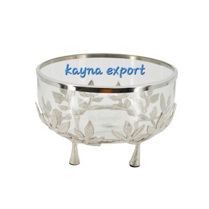 Bol de service moderne de luxe en métal plaqué or, jetable et poli, pour table de fête, décoratif, Kayna Export - Product Image 6