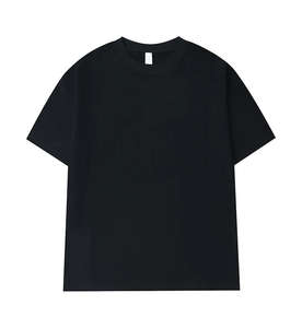 เสื้อยืดผ้าฝ้าย330gsm น้ำหนักมากสำหรับผู้ชายเสื้อยืดไหล่ตกหนาทรงโอเวอร์ไซส์300gsm หนักมากเสื้อยืดคอกลมสำหรับผู้ชาย - Product Image 4