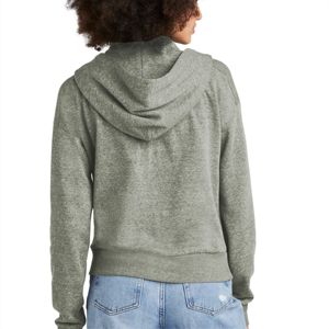Sweat à capuche gris à demi-zip pour femmes-Pull à capuche à la mode et polyvalent pour la superposition, idéal pour les tenues de printemps et d'automne - Product Image 5