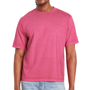 T-shirts décontractés pour hommes, personnalisables OEM, vierges, épais, imprimés, 100 % coton biologique, manches courtes, écologiques, grandes tailles - Product Image 5