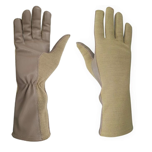 Guantes de piloto de tela tejida de cuero y aramida resistentes a altas temperaturas y personalizados - Product Image 2