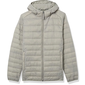 แจ็กเก็ตแบบขนหัวเป็ดสำหรับผู้ชายเสื้อแจ็คเก็ตแบบมีฮู้ดแห้งเร็วอบอุ่นใช้กลางแจ้งทำจากวัสดุเนื้อแข็งออกแบบโลโก้ได้ตามต้องการ - Product Image 4