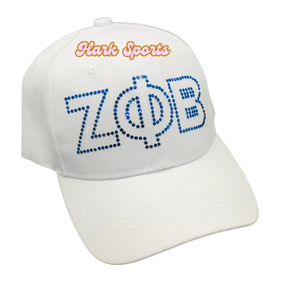 trucker hat Sorority Rhinestone Zeta Phi Beta Letters Cotton Twill Five Panel Style Gem Stones Greek Letters Paraphernalia - Product Image 5