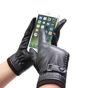 High Quality Best Price Custom logo Leather Design Fashionable <b>Gloves</b> / New Design Outdoor Windproof <b>Warm</b> Fashion Leather <b>Gloves</b> - Product Image 3