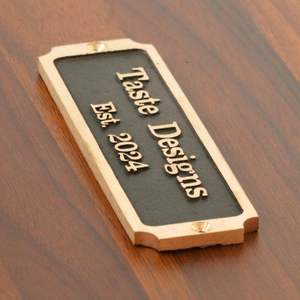 Hardware Medium Private Brass <b>Door</b> <b>Sign</b> Black Powder Coated Nameplate <b>for</b> Home Office - Product Image 5