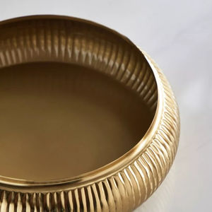 Cuenco redondo de Metal pulido dorado de diseño Simple más vendido, elegante cuenco de latón para servir alimentos y frutas, elegante cuenco para uso doméstico - Product Image 5