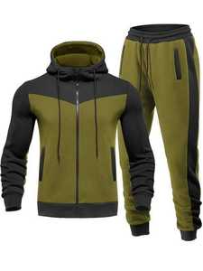 Ensemble de survêtement unisexe en coton épais à capuche, design 2 en 1, couleur unie, collection saison hivernale, fabriqué au Pakistan - Product Image 3