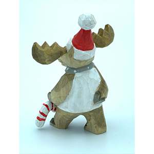 YEEYAYA figurina di buon natale fatta a mano alce cervo alce scultura in legno intaglio cervo oggetti da collezione e giocattoli - Product Image 3