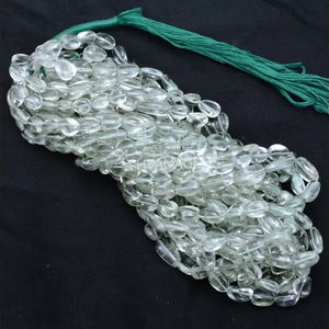 Handmade Green Amethyst Smooth Nuggets Loose Gemstones for Jewelry Making Bulk Product <b>Stone</b> <b>Beads</b> - Product Image 1