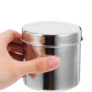 10 oz Stainless Steel Manual Ointment Jar Lid <b>Medical</b> Container for Lab Dentistry Liquid Cotton <b>Ball</b> Basis Surgical Instruments - Product Image 5