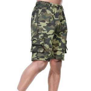 Men's Cargo <b>Shorts</b> Oversized Summer Outdoor Jogging <b>Sweatpants</b> Elastic Mid 100% Cotton Trendy Multi-Pockets Large Size Clothes - Product Image 5