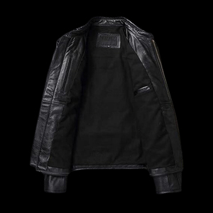 Veste en cuir enduit pour homme, best-seller, respirante, col montant, style vintage, design à capuche, plusieurs couleurs disponibles - Product Image 5