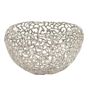 Cuenco para servir frutas antiguo de aluminio en platos de ensalada de diseño único Cuencos para servir palomitas de maíz con diseño moderno de hoja de Gingko - Product Image 1