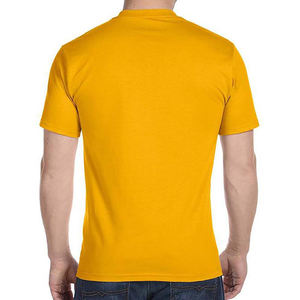 2023 Venta directa de fábrica Nueva llegada Hombres Amarillo 100% Algodón Jersey Camiseta Logotipo personalizado Ecológico Ropa informal de secado rápido - Product Image 3