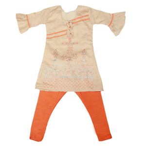 Ensemble Masuri brodé pour filles 3 pièces - Beige - Product Image 3