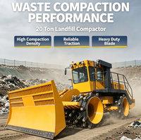 Compacteur de déchets à haute traction pour décharges, équipement intégré de nivellement et de compactage pour l'exploitation des sites de déchets