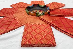 ส่าหรีผ้าไหมสไตล์พื้นเมืองที่มีผ้าบางและผ้าแจ็คการ์ดสำหรับงานแต่งงานและโอกาสพิเศษสำหรับผู้ใหญ่ดีไซน์ใหม่ล่าสุด - Product Image 4