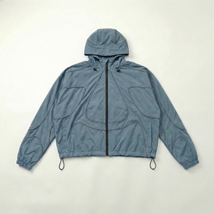 Custom <b>Polyester</b> Zip up Oversized Reflective Waterproof Windproof Nylon Jacket and Track Pants <b>Jogger</b> Sets Nylon Tracksuit - Product Image 3