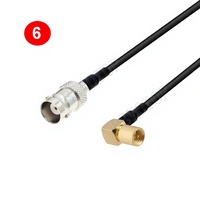 Câble Pigtail de Test pour Capteur d'Accélération Vibratoire BNC Mâle vers M5 Microdot Compatible Mâle 10-32 UNF RG174