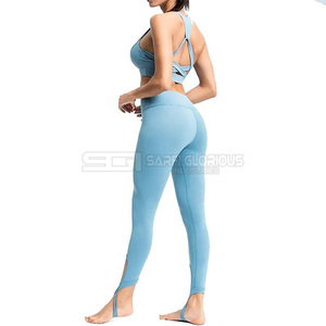 Pantalons de yoga élastiques pour femmes, leggings d'entraînement extensibles dans les quatre sens, vêtements de sport, couleur unie, tenue de fitness sans couture - Product Image 6