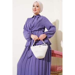 Conjunto 2 Piezas Cintura Elástica Atado Lila - Product Image 2