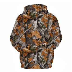 เสื้อฮู้ดลายพรางสำหรับล่าสัตว์กลางแจ้ง กันน้ำ ระบายอากาศ แห้งเร็ว ผ้าฝ้าย 100% น้ำหนักเบา รับสั่งทำจำนวนมาก - Product Image 5