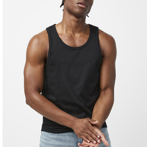 Débardeur de sport pour homme, mode estivale, côtelé, confortable, musculation, fitness, gym, uni, sans manches - Product Image 1