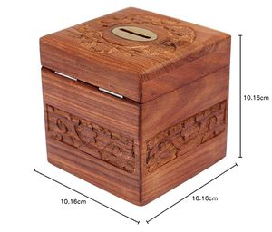 El banco de dinero de madera apto para niños más vendido con bordes lisos seguro para que los niños lo manejen mientras aprenden sobre el valor del dinero - Product Image 5