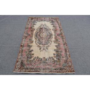 พรมขนแกะสีน้ำตาลเบจแบบดั้งเดิมขนาด3.7x6.9ฟุตงานเย็บปะแบบตุรกีคลาสสิกงานเย็บปะทรงสี่เหลี่ยมผืนผ้าสำหรับโถงทางเดิน4เมตร - Product Image 1