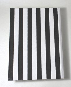 Handmade Recycled Cotton Paper White Color Paper Black Color Stripes Print Cover Fancy Notebook - Product Image 3