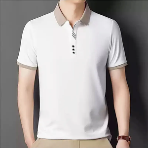 Style chaud personnaliser hommes affaires loisirs 100 coton T-shirt à manches courtes pas cher de haute qualité polos pour hommes - Product Image 3