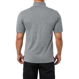 Camiseta de Cuello Alto para Hombre, 220 g/m², Tejido Grueso |   Camisa de Golf de Corte Ajustado de Manga Corta |   Top de cuello alto estilo streetwear |   Logotipo Personalizado OEM - Product Image 2
